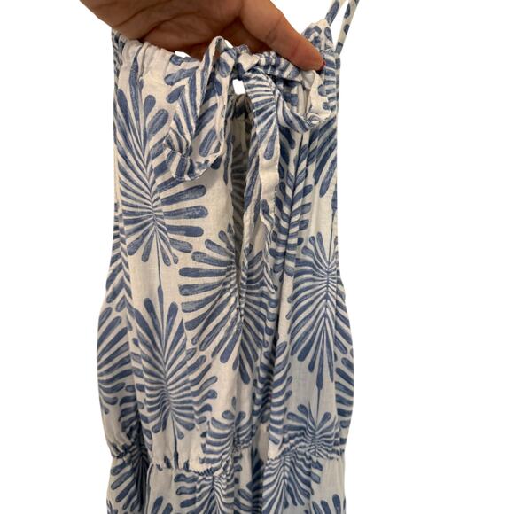Joie Blue & White Palm Print Maxi Dress – Size Large - Picture 3 of 6